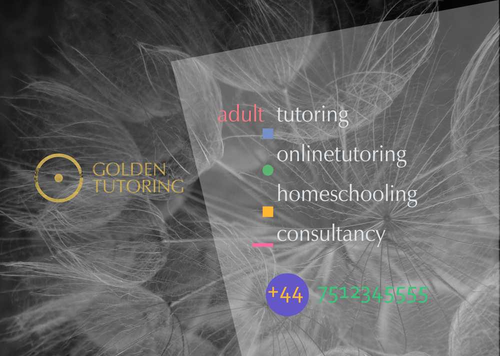 gray background un different shades with title golden tutoring