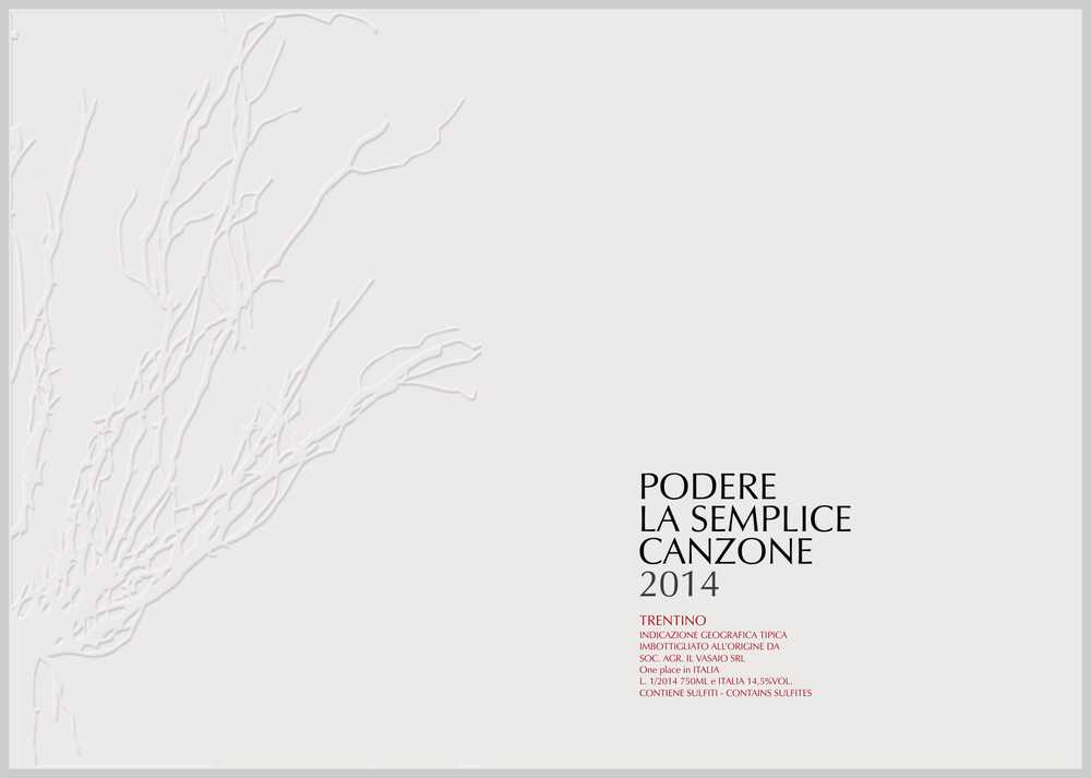 white background with stylized branches with title podere la semplice canzone