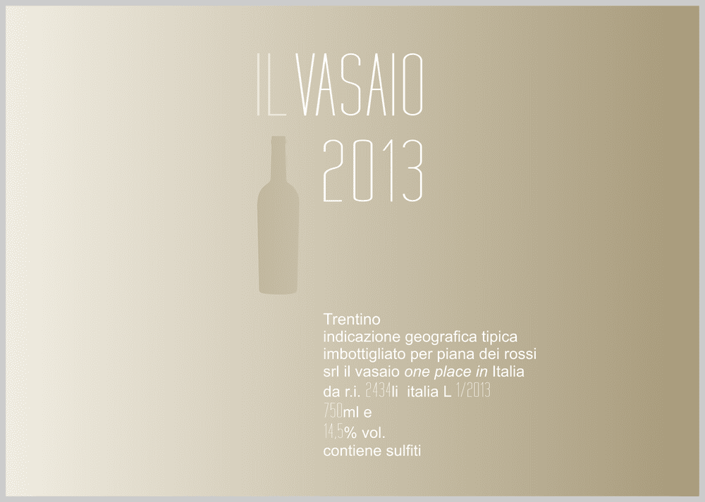 golden background with bottle and title il vasaio